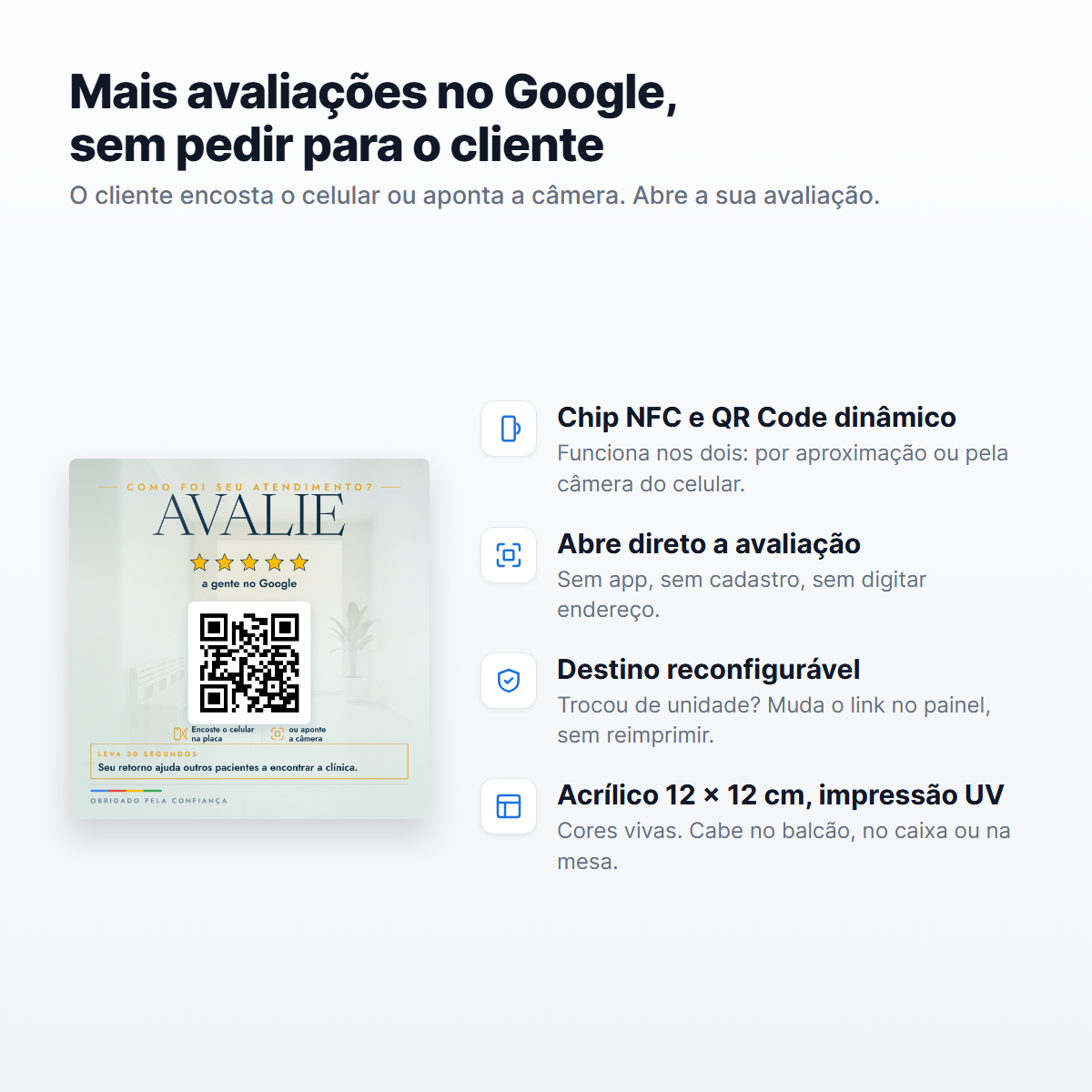 Placa de Avaliação Google Clínica - Foto 4 de 5 - Spot5