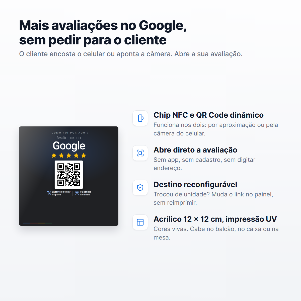 Placa de Avaliação Google Escuro - Foto 4 de 5 - Spot5