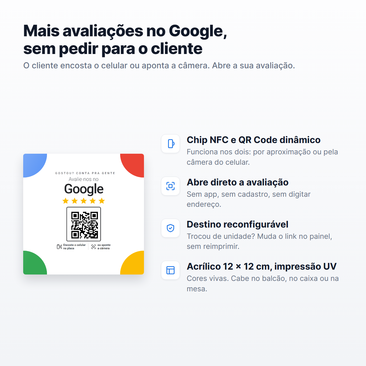 Placa de Avaliação Google Quatro Cores - Foto 4 de 5 - Spot5