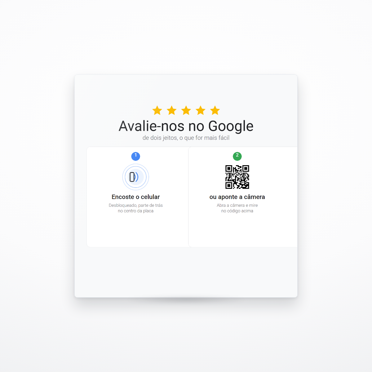 Placa de Avaliação Google Dois Jeitos - Foto 2 de 5 - Spot5