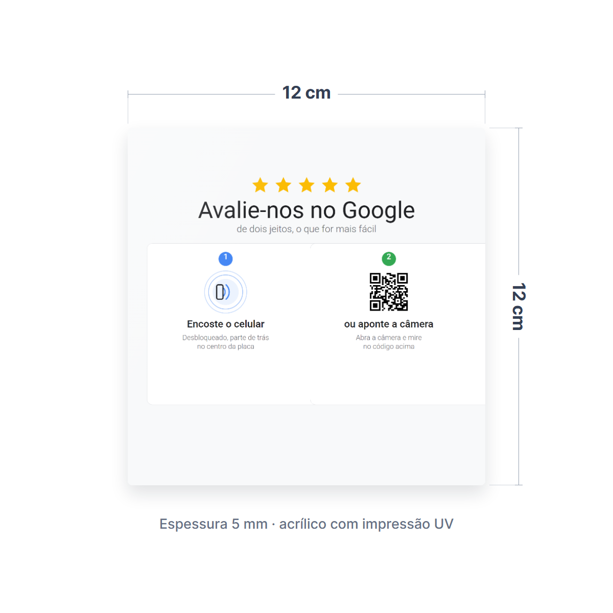 Placa de Avaliação Google Dois Jeitos - Foto 5 de 5 - Spot5