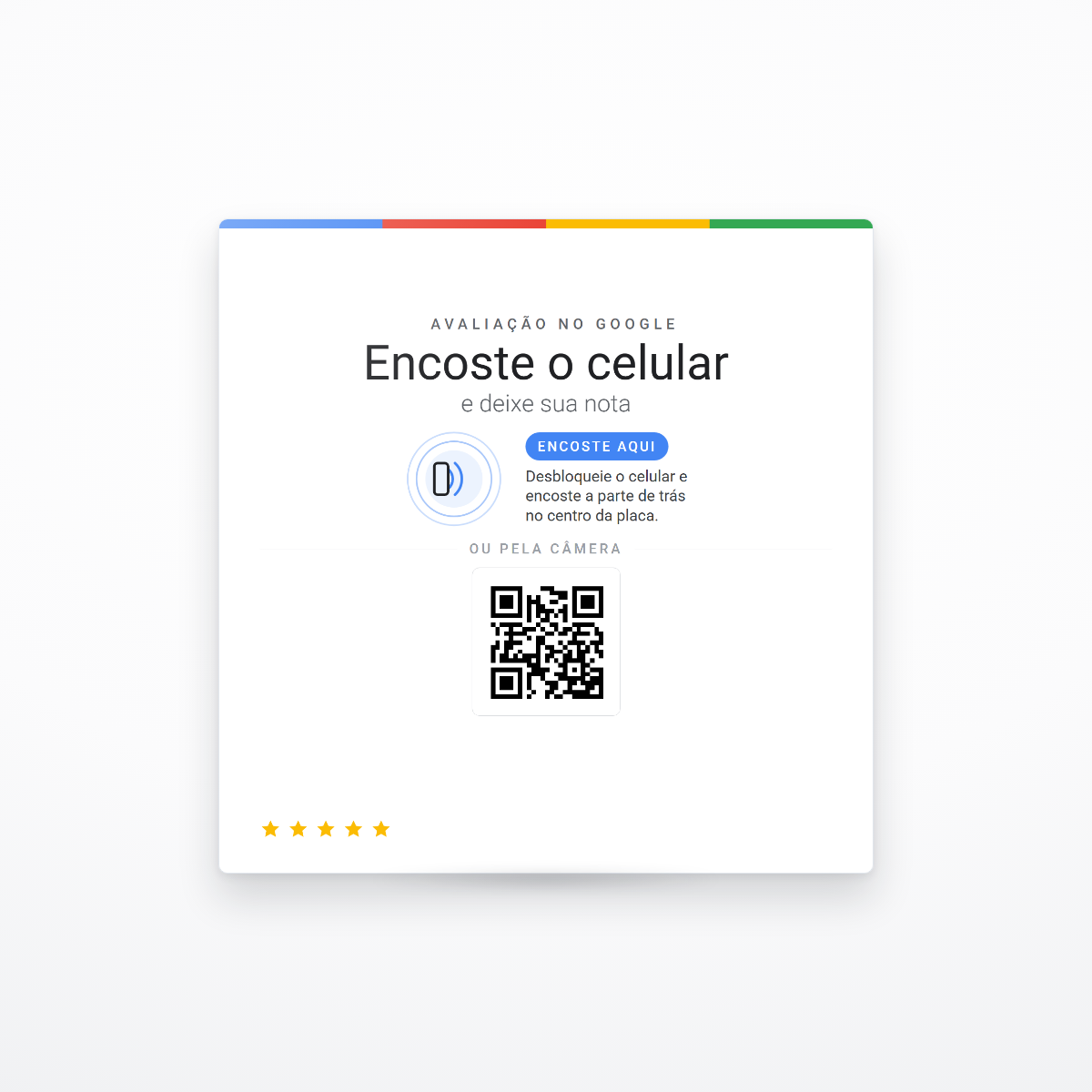 Placa de Avaliação Google Encoste Aqui - Foto 2 de 5 - Spot5