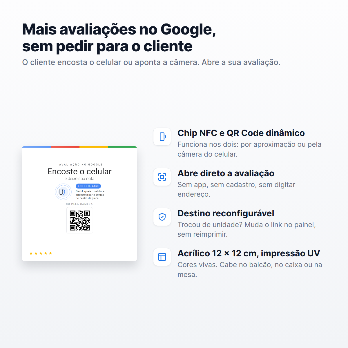 Placa de Avaliação Google Encoste Aqui - Foto 4 de 5 - Spot5