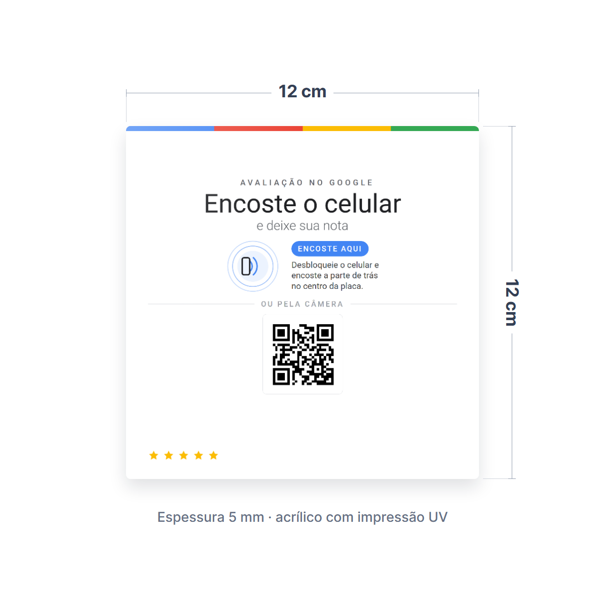 Placa de Avaliação Google Encoste Aqui - Foto 5 de 5 - Spot5