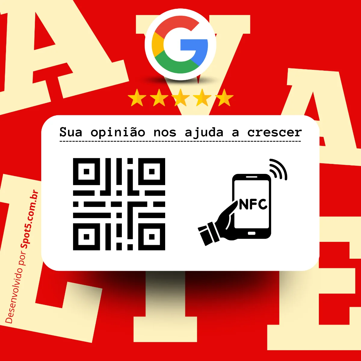 Placa Avaliação Google - Mod. 002 - Comprar Online | Spot5