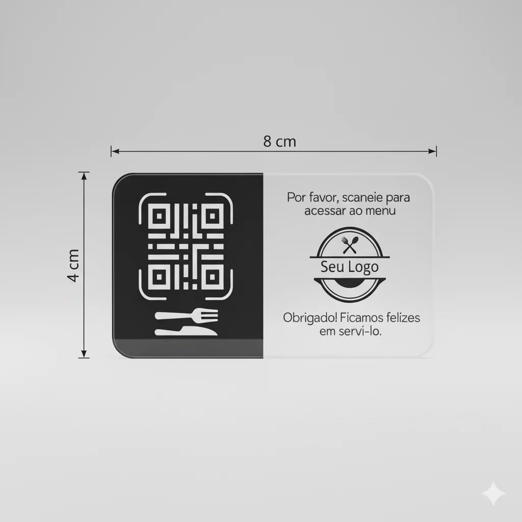Kit com 10 Placas Restaurantes Menu - QRcode + NFC - Foto 2 de 3 - Spot5