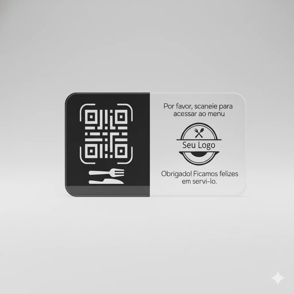 Kit com 10 Placas Restaurantes Menu - QRcode + NFC - Comprar Online | Spot5